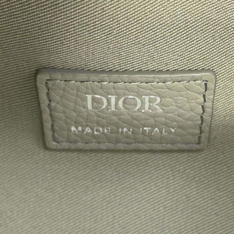 Pre Owned Dior Gravity Pouch Gray Leather