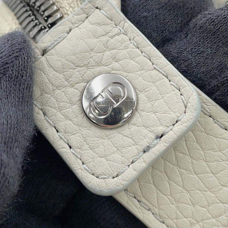 Pre Owned Dior Gravity Pouch Gray Leather