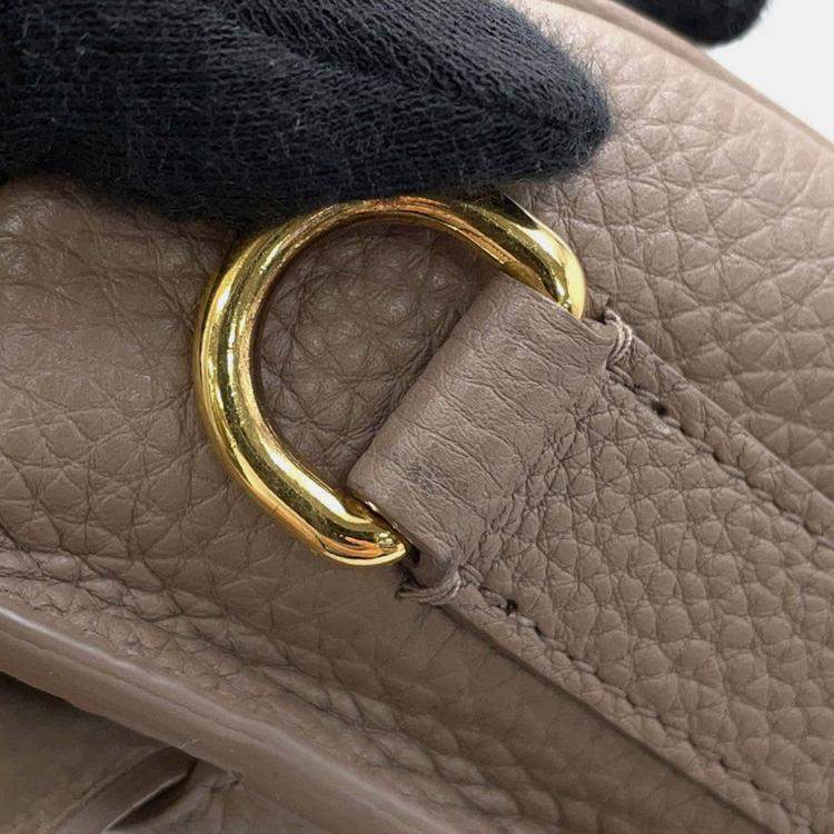 Pre Owned Dior Bobby Greige Grained Calfleather Medium Shoulder Bag