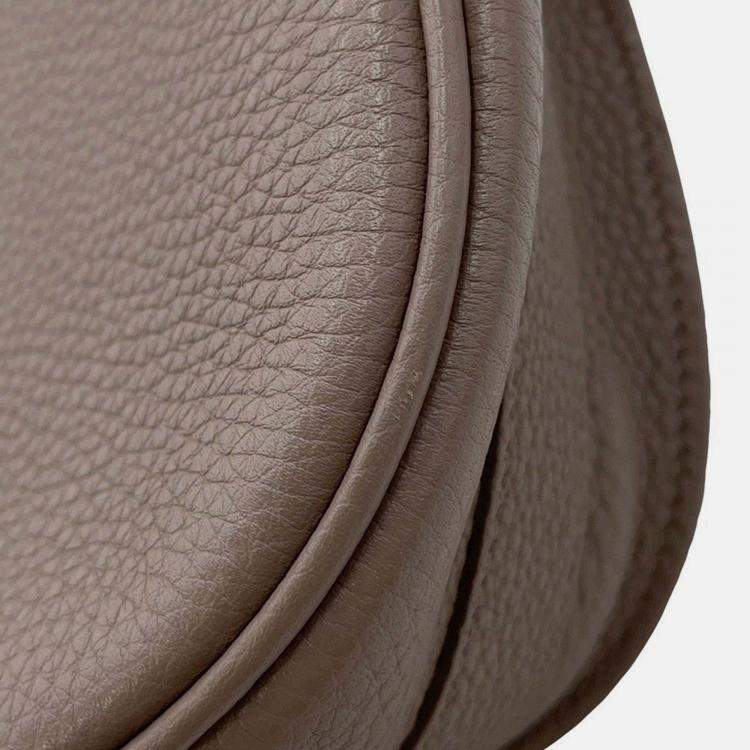 Pre Owned Dior Bobby Greige Grained Calfleather Medium Shoulder Bag