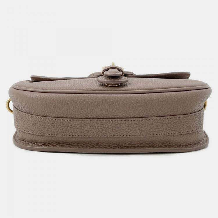 Pre Owned Dior Bobby Greige Grained Calfleather Medium Shoulder Bag