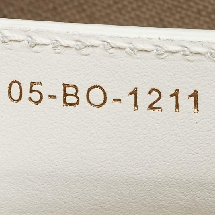 Pre Owned Dior Navy Blue/White Leather Medium Star Vibe Zip Bowling Bag