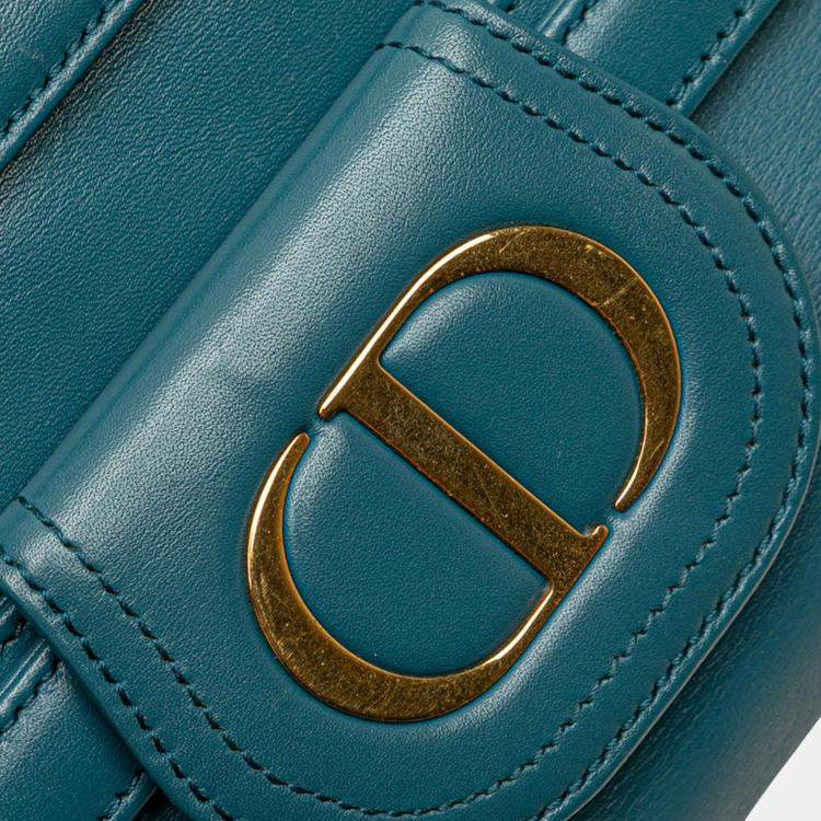 Pre Owned Dior Blue Medium Calfskin DiorDouble Chain Bag