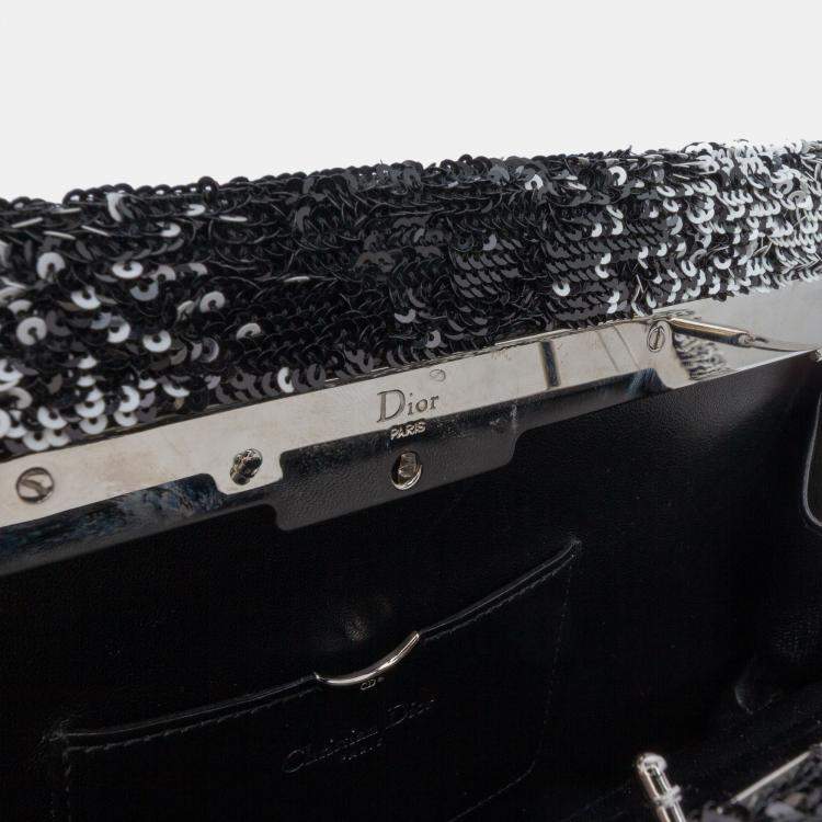 Pre Owned Dior Black Sequin Clutch