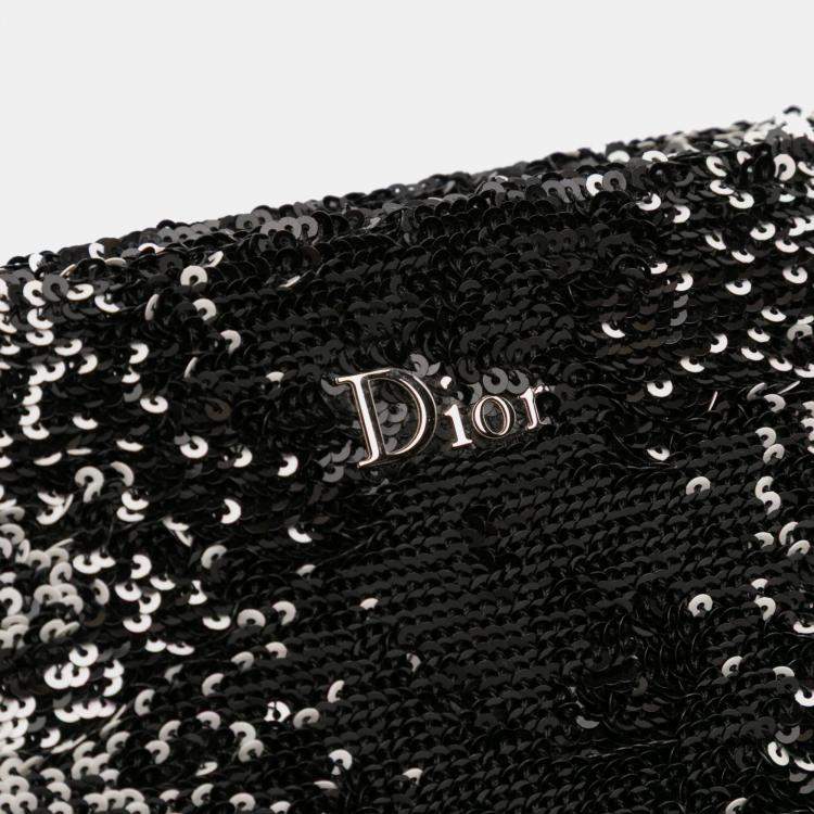 Pre Owned Dior Black Sequin Clutch