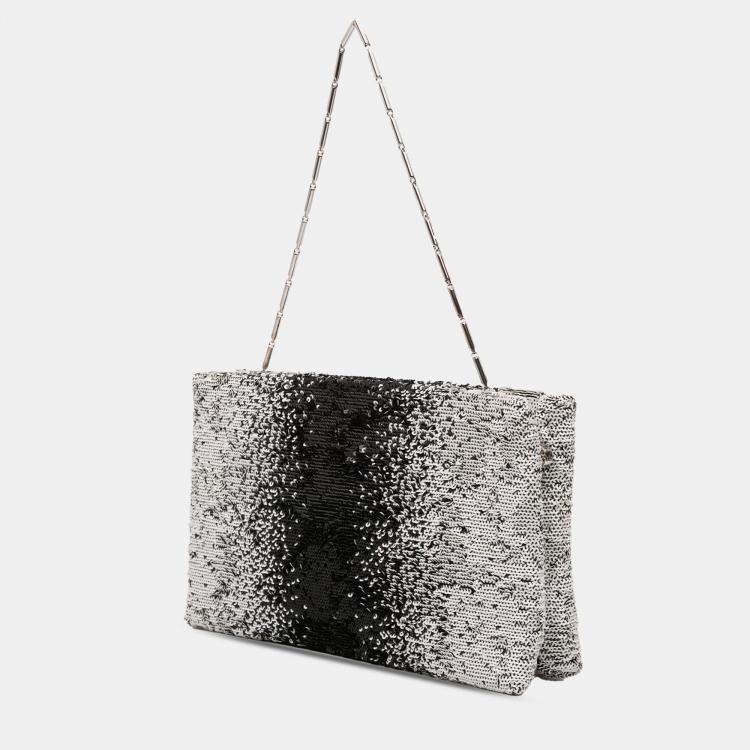 Pre Owned Dior Black Sequin Clutch