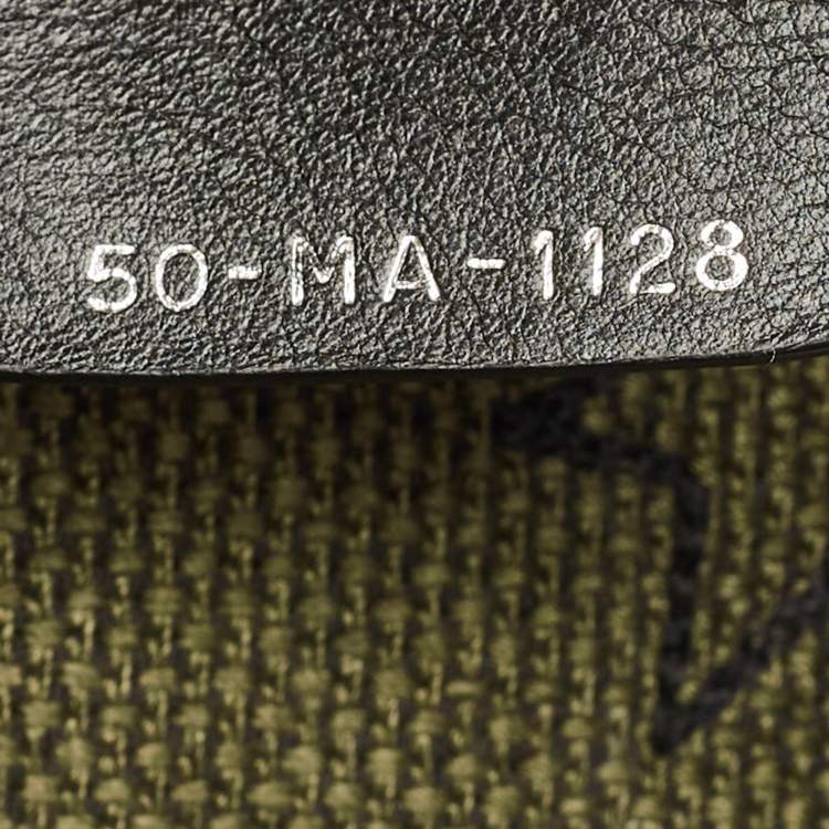 Pre Owned حقيبة مراسل قماش مطرز أخضر ديوركامب ديور