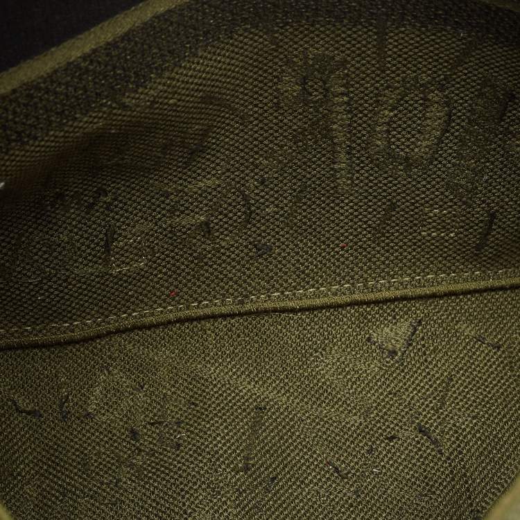 Pre Owned حقيبة مراسل قماش مطرز أخضر ديوركامب ديور