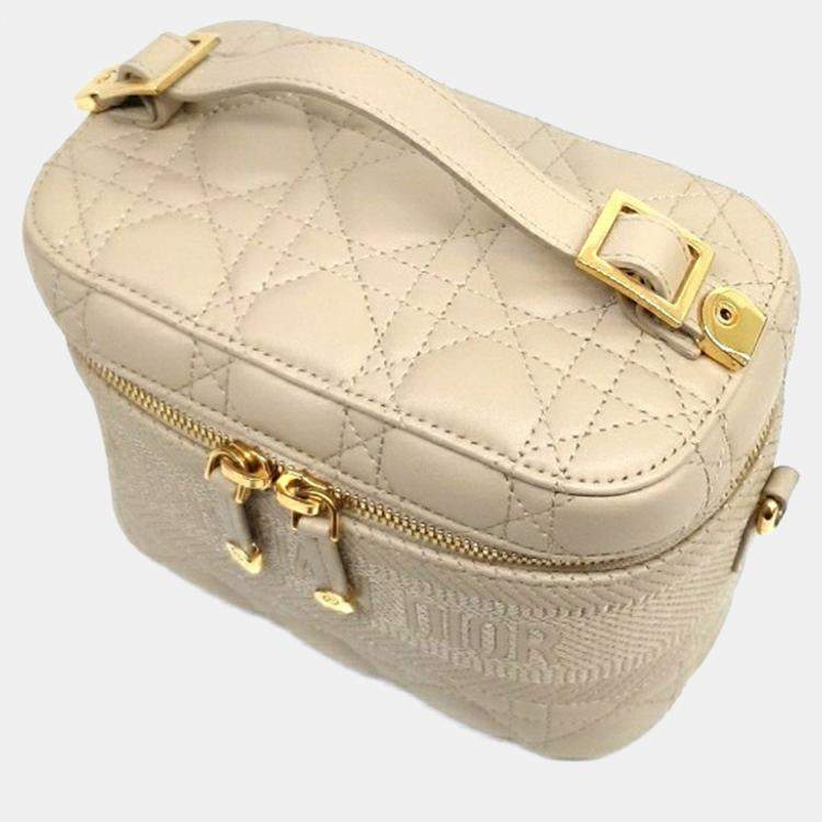 Pre Owned Dior Cannage Travel Vanity Small