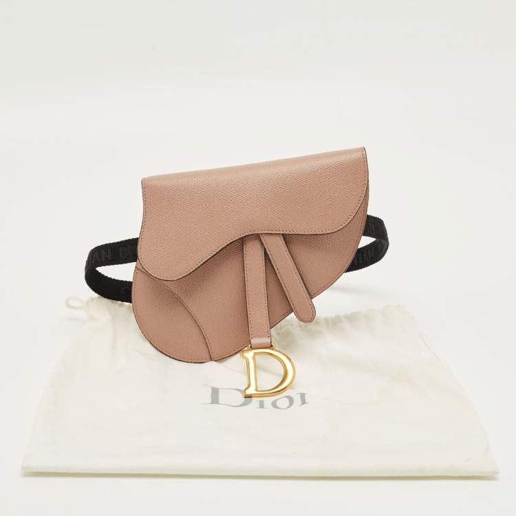 Pre Owned حقيبة خصر ديور سادل جلد بيج قابلة للتحول
