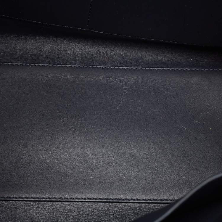 Pre Owned Dior Dark Blue Calfhair and Leather Medium Diorever Tote