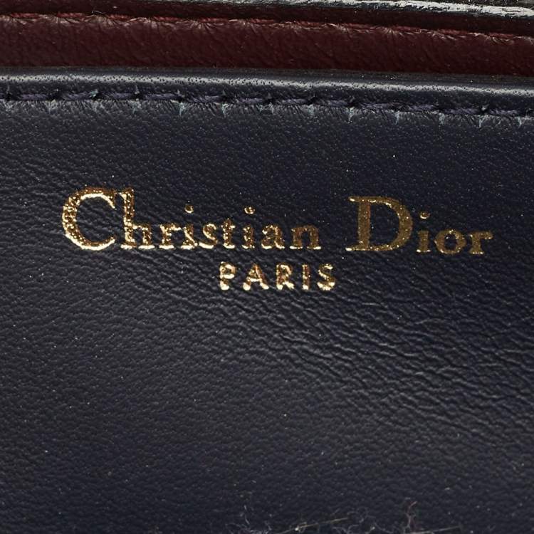 Pre Owned Dior Dark Blue Calfhair and Leather Medium Diorever Tote