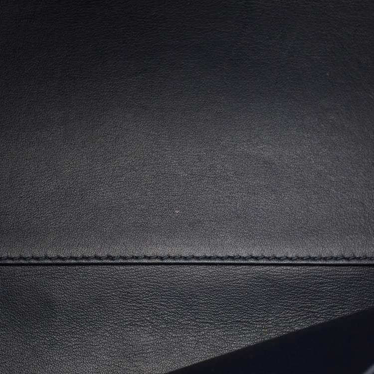 Pre Owned Dior Dark Blue Calfhair and Leather Medium Diorever Tote