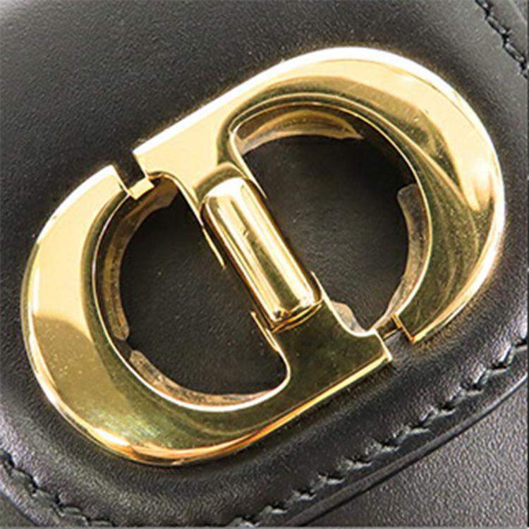 Pre Owned Dior Black Mini Calfskin 30 Montaigne Amber Bucket Bag