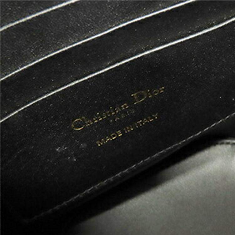 Pre Owned Dior Black Mini Calfskin 30 Montaigne Amber Bucket Bag