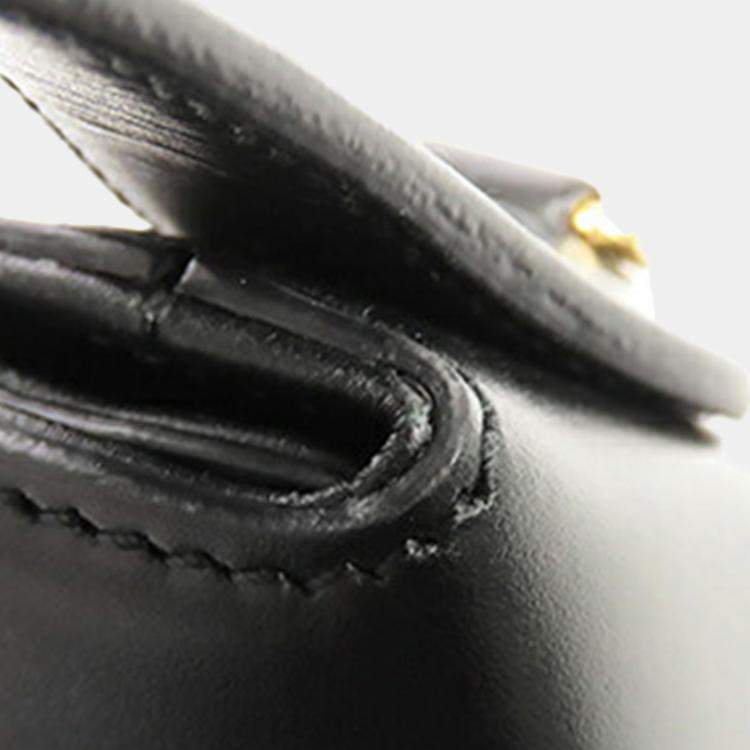 Pre Owned Dior Black Mini Calfskin 30 Montaigne Amber Bucket Bag