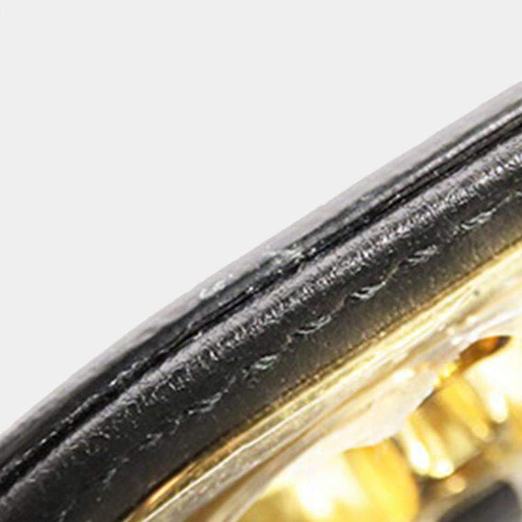 Pre Owned Dior Black Mini Calfskin 30 Montaigne Amber Bucket Bag