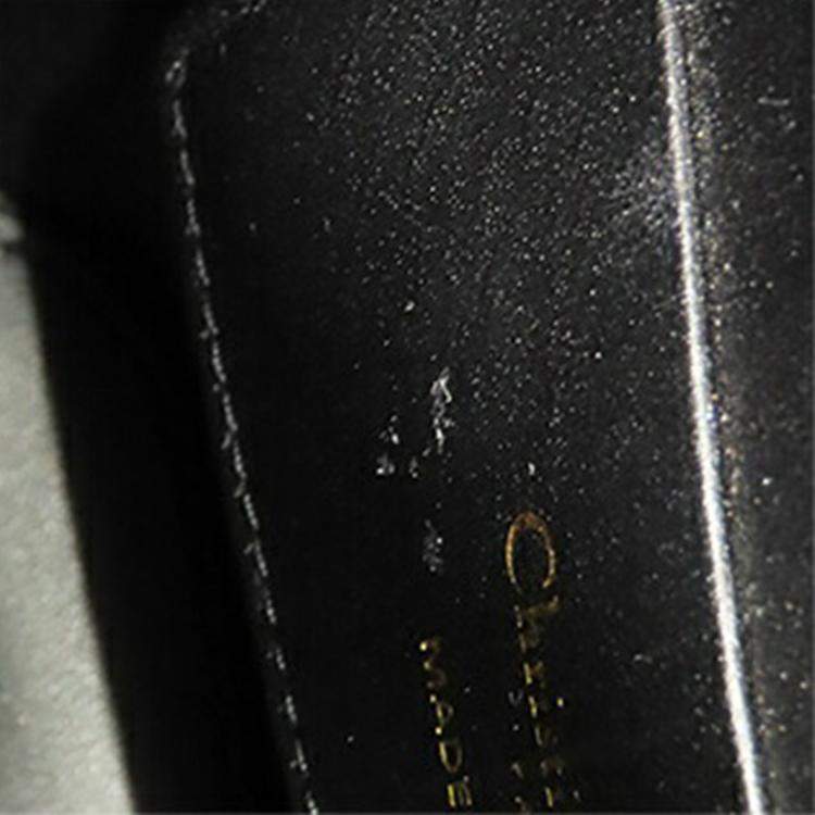 Pre Owned Dior Black Mini Calfskin 30 Montaigne Amber Bucket Bag