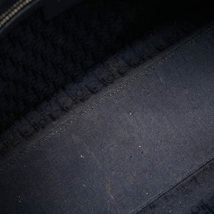 Pre Owned Dior Navy Blue Cannage Leather Large Lady Dior Tote