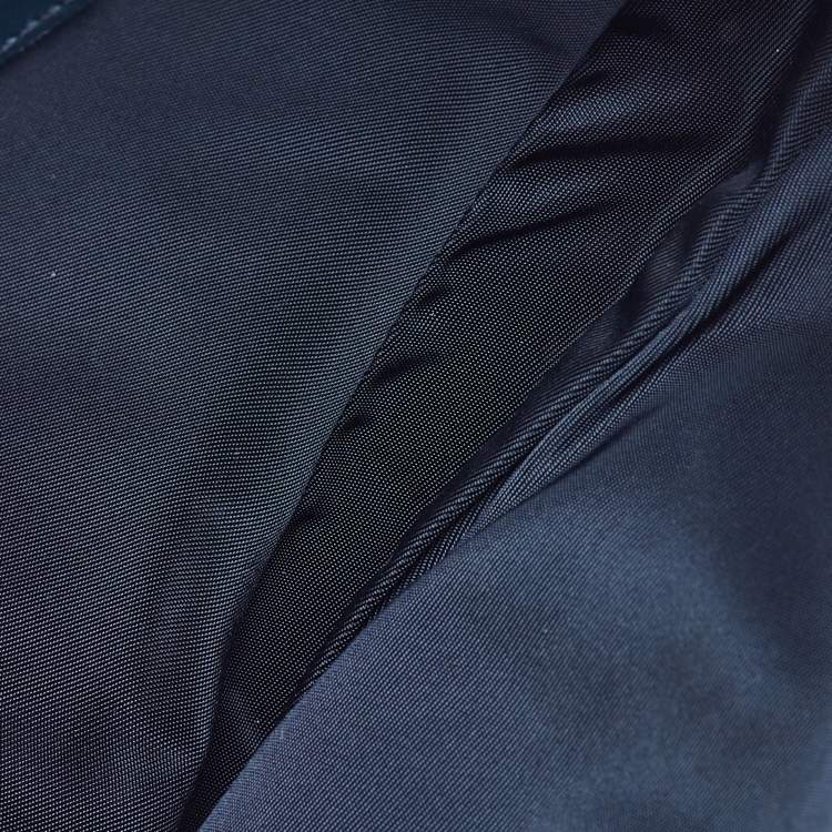 Pre Owned Dior Navy Blue Diorissimo Canvas Vintage Trotter Saddle Bag