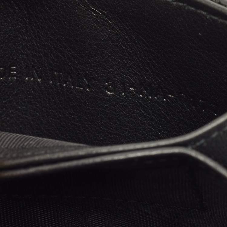 Pre Owned Dior Black Cannage Patent Leather Lady Dior Gusset Card Holder