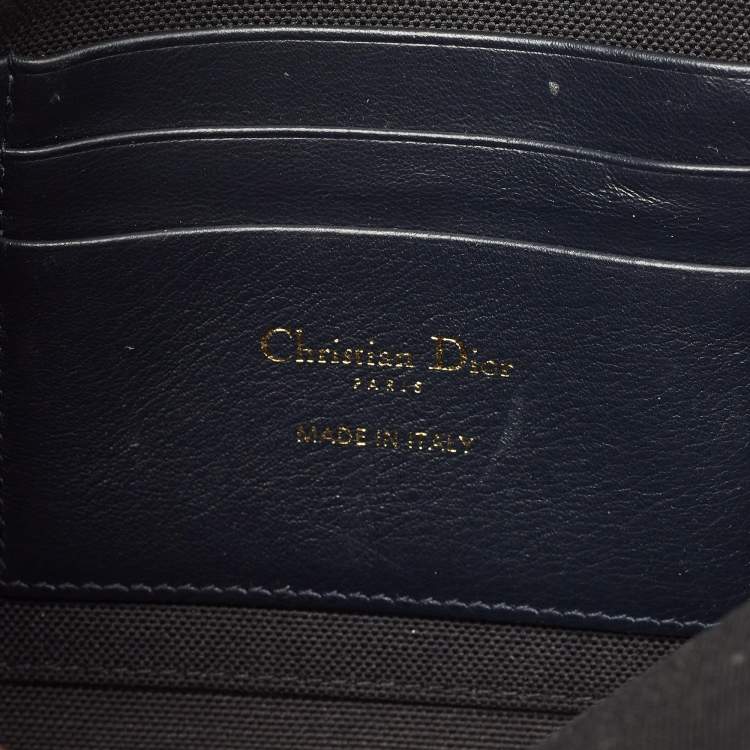 Pre Owned Dior Blue Oblique Jacquard Canvas 30 Montaigne Pouch