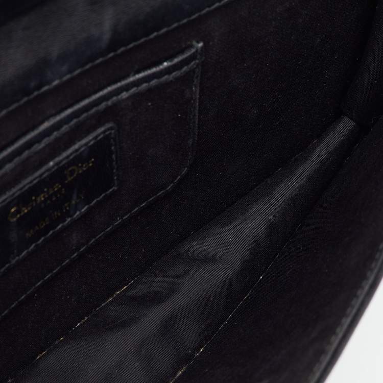 Pre Owned Dior Black Cannage Leather Lady Dior Chain Clutch