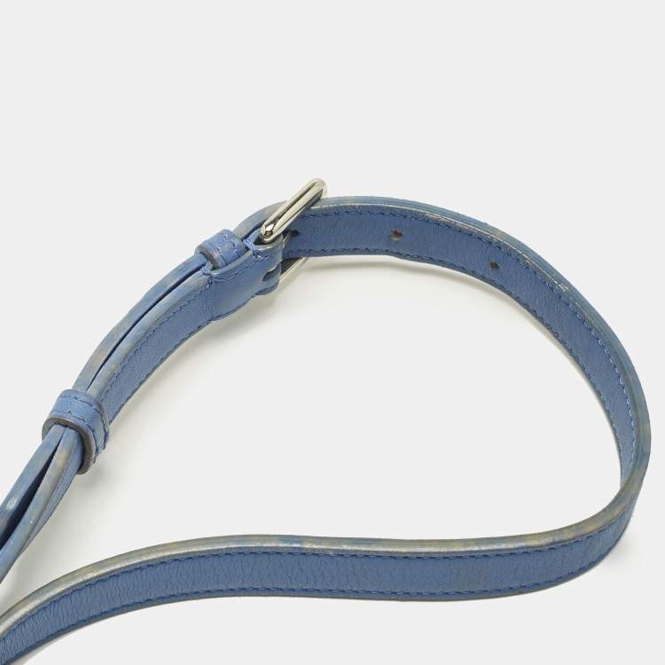 Pre Owned Dior Light Blue Cannage Leather Small Diorama Flap Bag