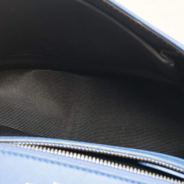 Pre Owned Dior Light Blue Cannage Leather Small Diorama Flap Bag