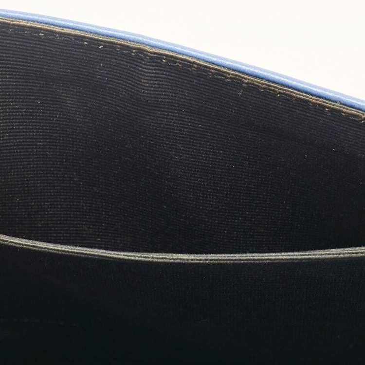 Pre Owned Dior Light Blue Cannage Leather Small Diorama Flap Bag