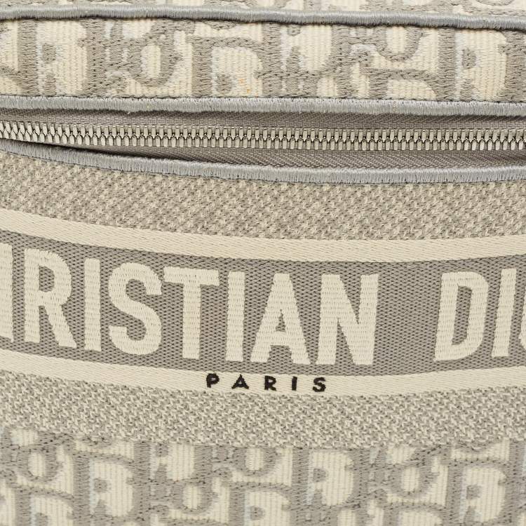 Pre Owned Dior Grey Oblique Canvas Diortravel Vanity Case