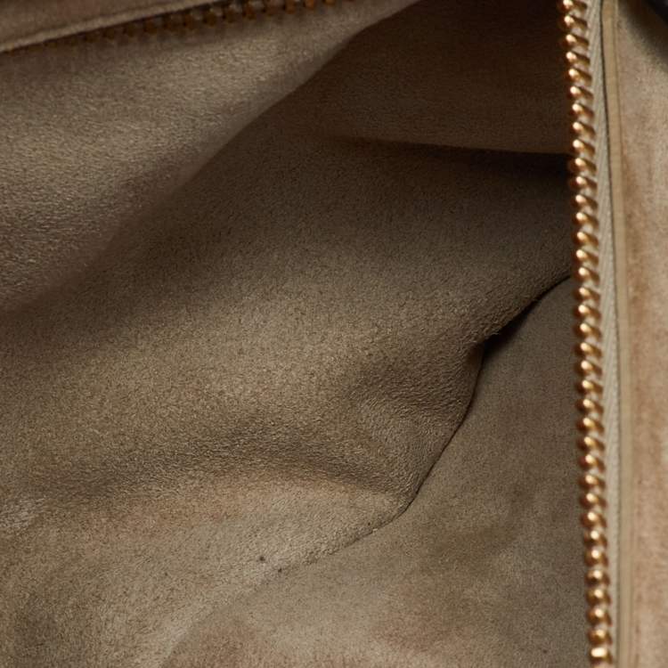 Pre Owned Dior Metallic Gold Cannage Soft Leather Medium Lady Dior Tote