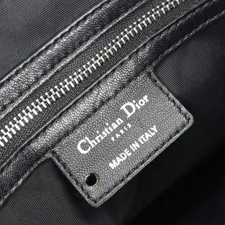 Pre Owned Christian Dior Black Lambskin Lady Dior Cannage Tote Handbag