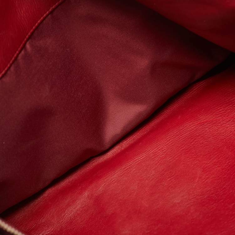 Pre Owned Dior Red Cannage Leather Granville Tote