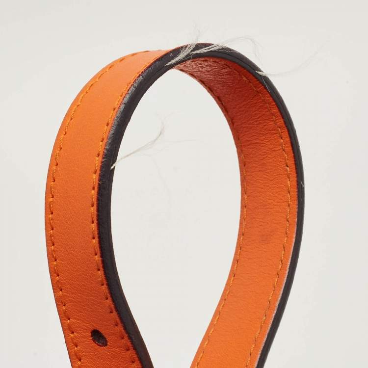 Pre Owned Dior Orange Leather Large Diorissimo Shopper Tote