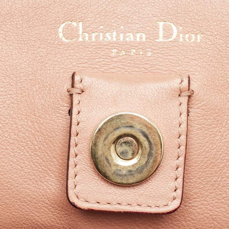 Pre Owned Dior Orange Leather Large Diorissimo Shopper Tote