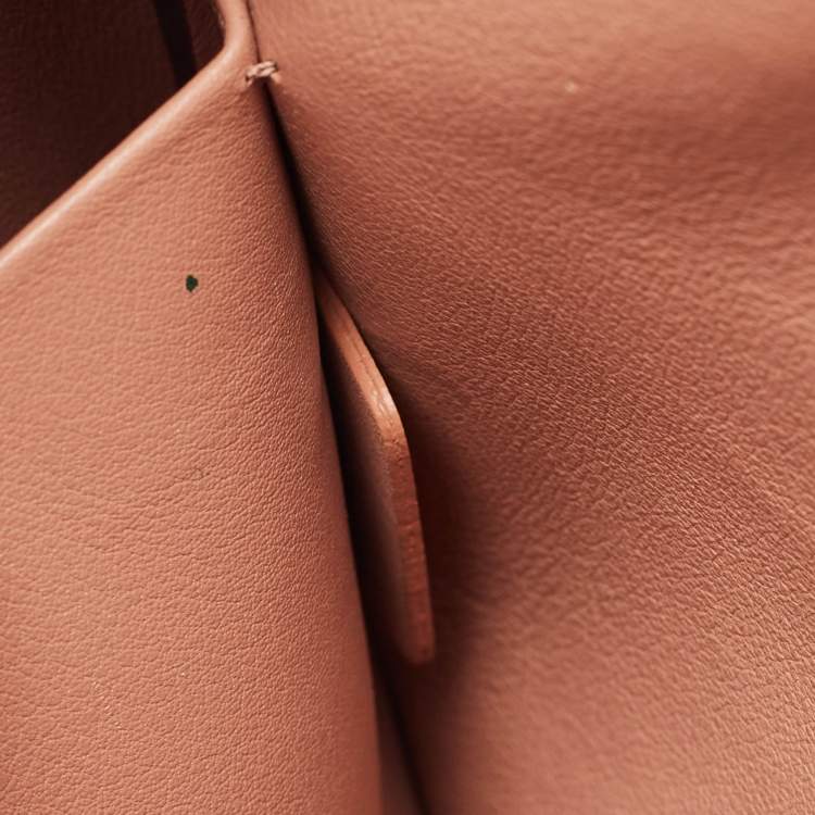 Pre Owned Dior Orange Leather Large Diorissimo Shopper Tote