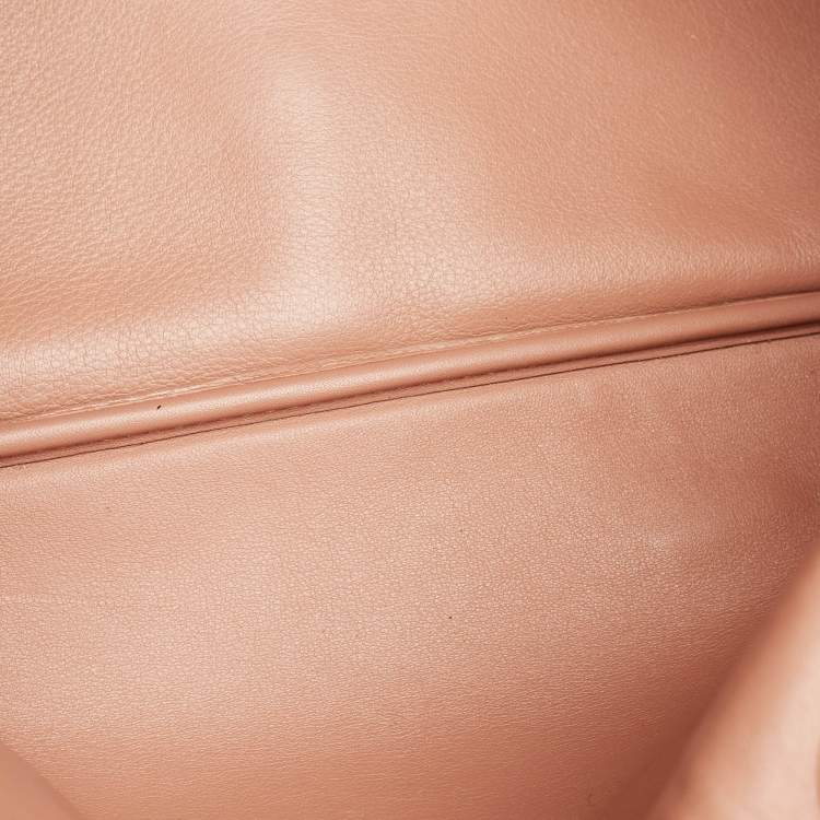 Pre Owned Dior Orange Leather Large Diorissimo Shopper Tote