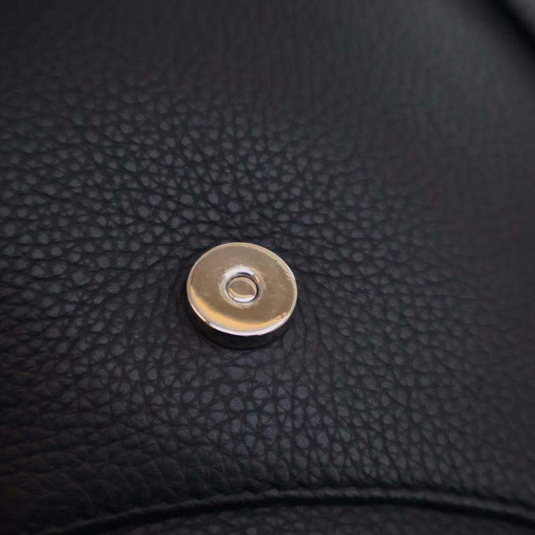 Pre Owned Dior Navy Blue Grained Calfskin Saddle Crossbody