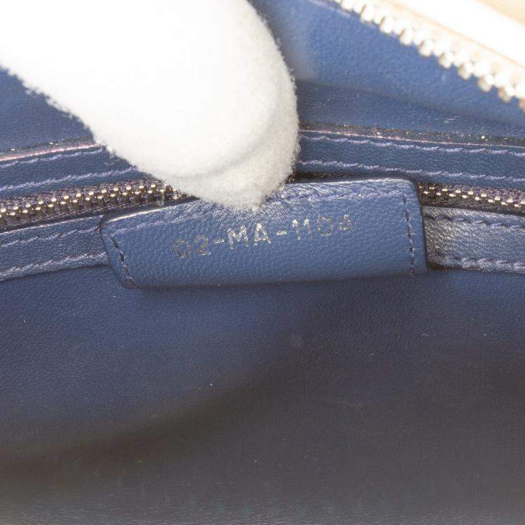 Pre Owned Dior Blue Medium Tweed Lady Dior