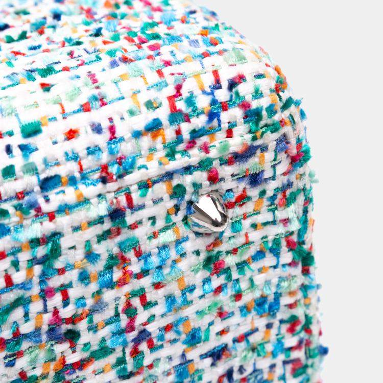 Pre Owned Dior Blue Medium Tweed Lady Dior