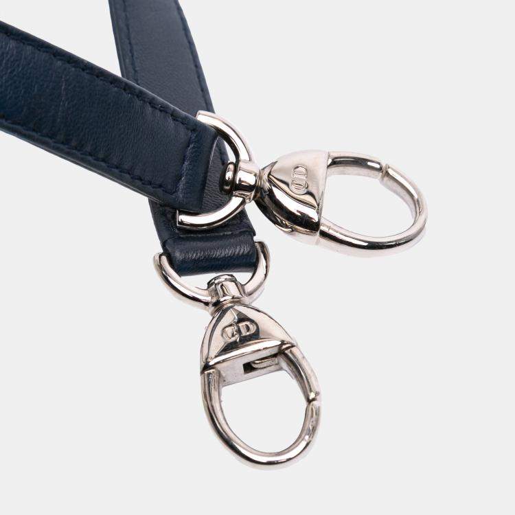 Pre Owned Dior Blue Medium Tweed Lady Dior