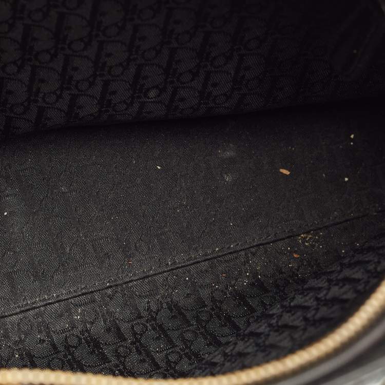 Pre Owned Dior Black Cannage Patent Leather Large Lady Dior Tote