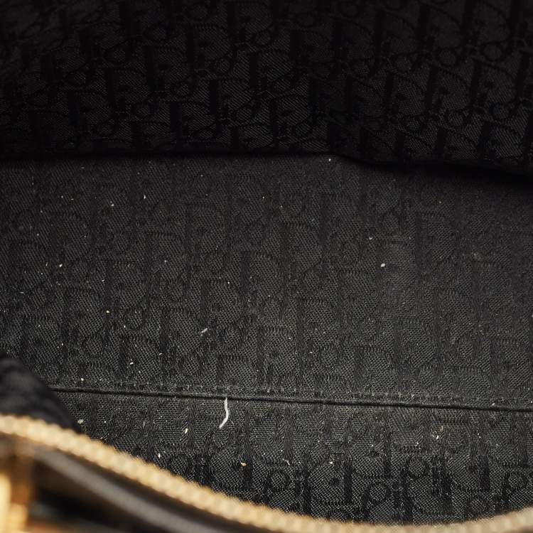 Pre Owned Dior Black Cannage Patent Leather Large Lady Dior Tote