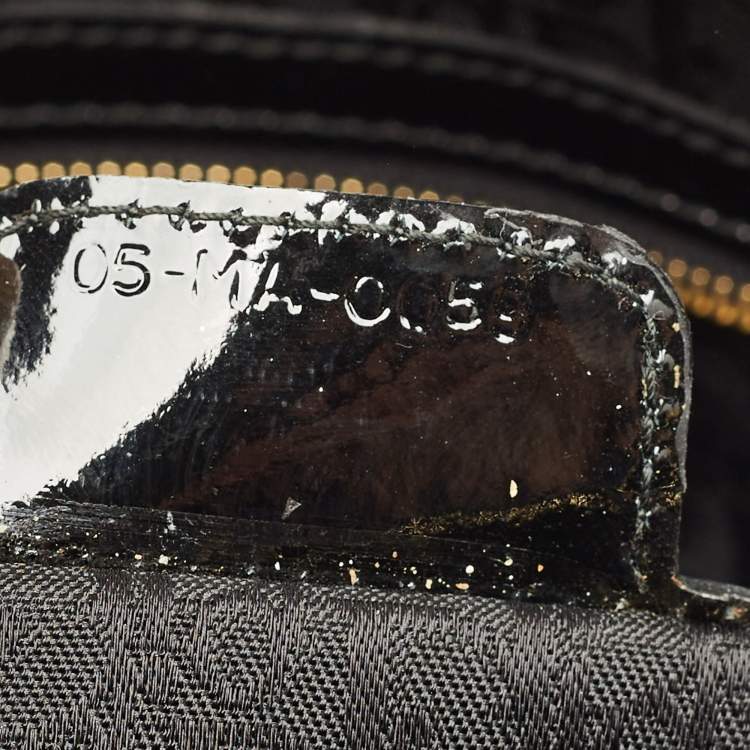 Pre Owned Dior Black Cannage Patent Leather Large Lady Dior Tote