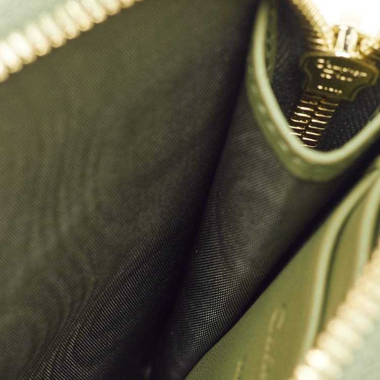 Pre Owned Dior Olive Green Cannage Leather Lady Dior Call'in Dior Phone Holder