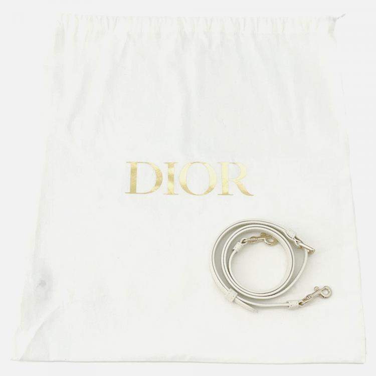 Pre Owned Dior Macrocannage Book Tote Latte White Calf Leather Size Small