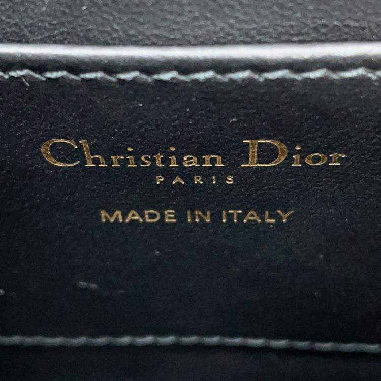 Pre Owned Dior Macrocannage Caro Backpack Black Lambskin Size Small