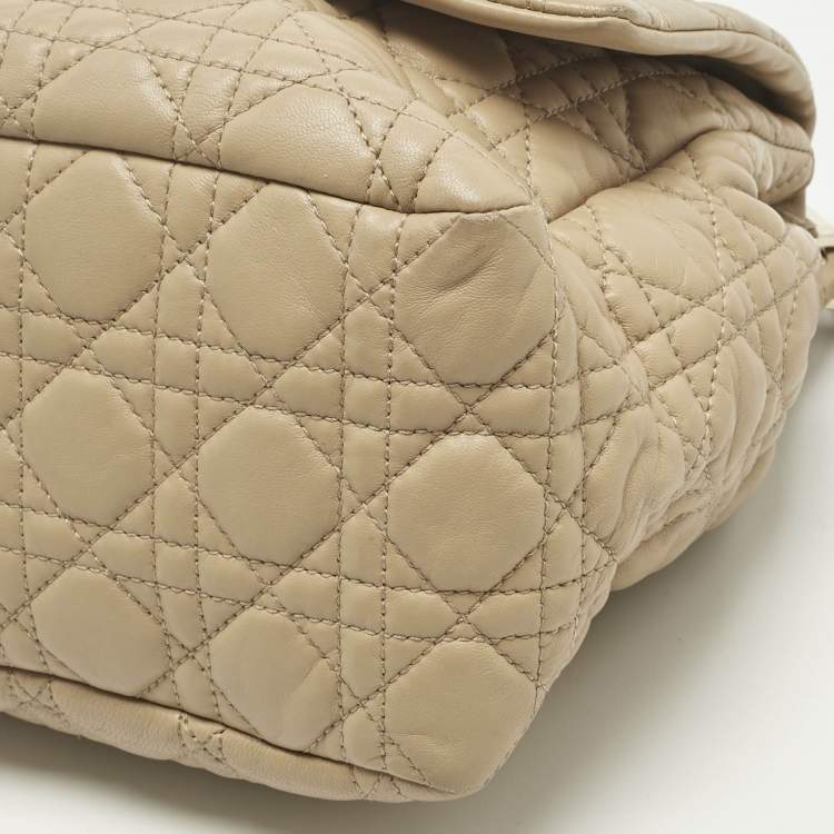 Pre Owned Dior Beige Cannage Leather Miss Dior Shoulder Bag