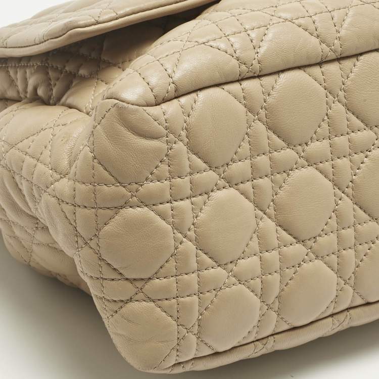 Pre Owned Dior Beige Cannage Leather Miss Dior Shoulder Bag